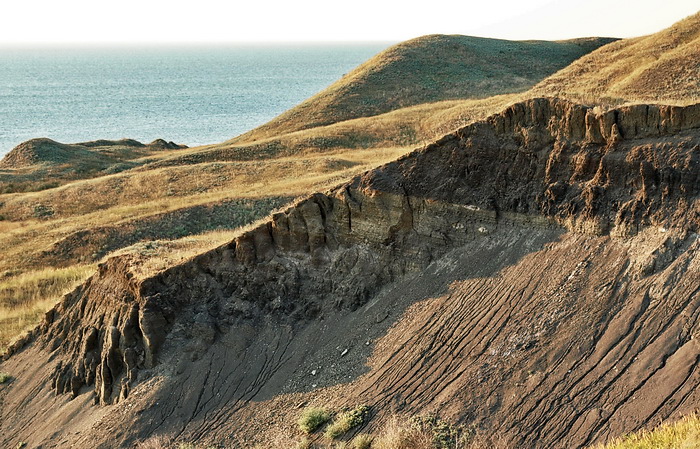 Kerch Peninsula - outcrops of pliocene clays.