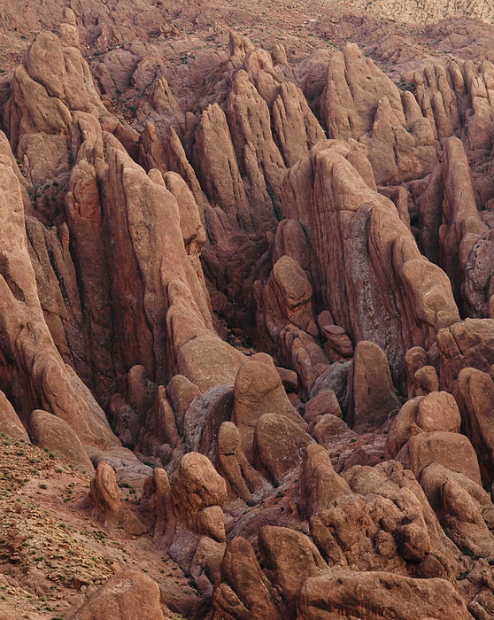 Dades Valley - erosional forms of sandstones.