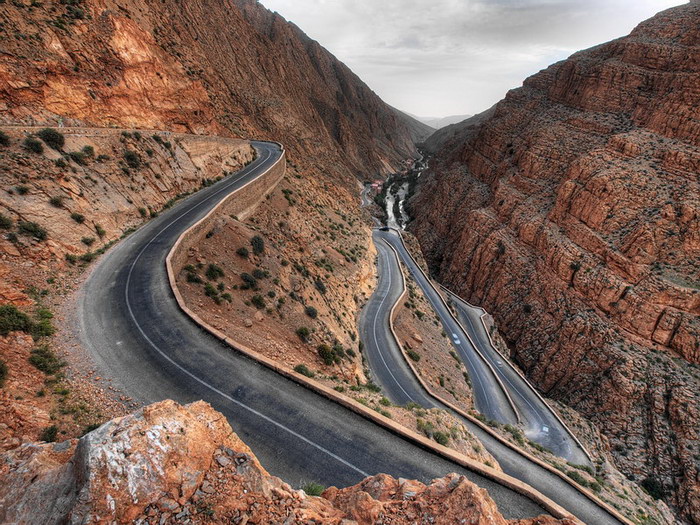 Road in Dades Valley.